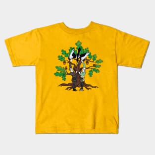 Medieval Detectorists - Thieving Magpie - DMDC - No Background Kids T-Shirt